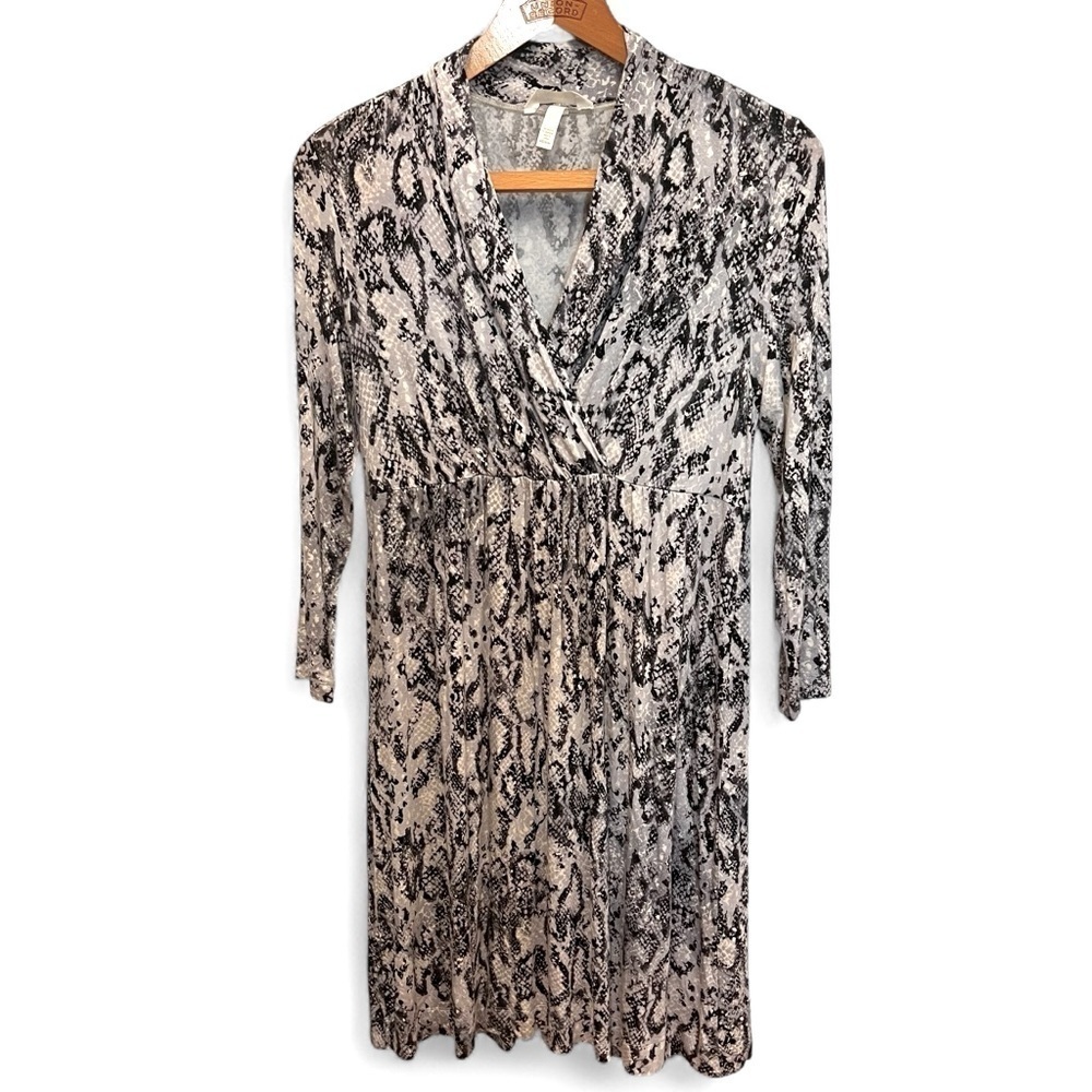 Soma Snake Print Faux Wrap Dress size Medium